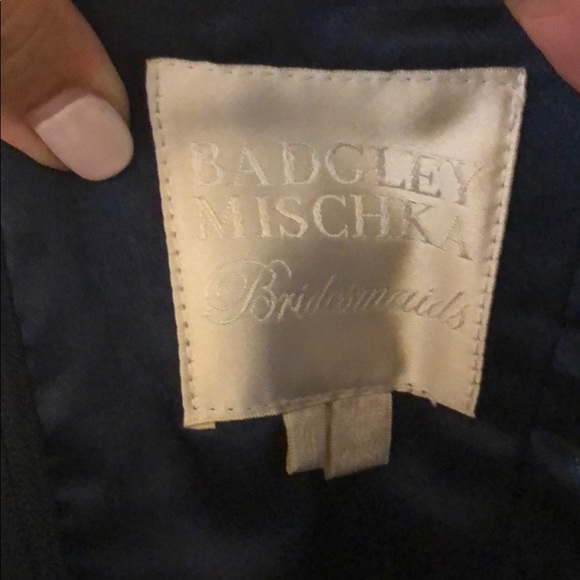 Badgley Mischka Bridesmaids Navy gown. Worn once - Picture 4 of 4
